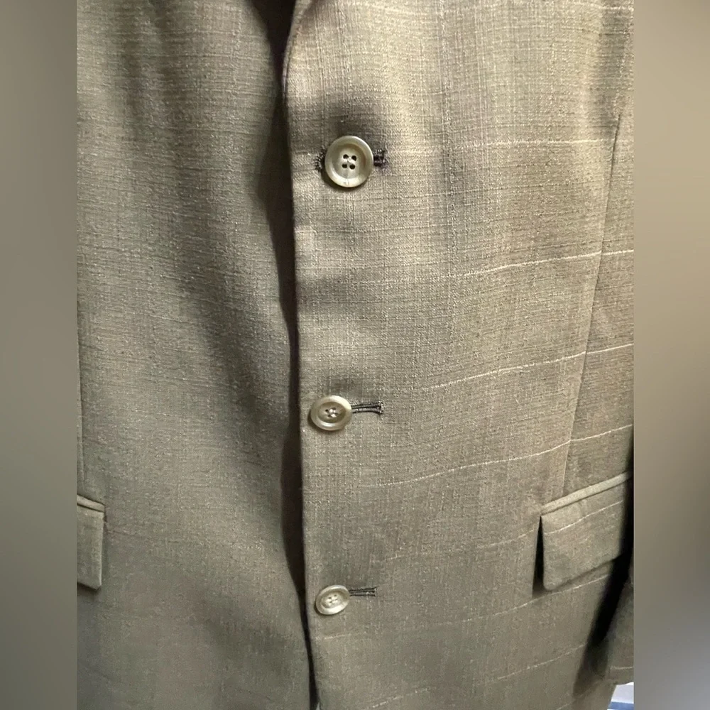 🤎🤍Daniel Hechter Paris 100% wool Olive Men's Blazer size 42R. GORGEOUS QUALITY